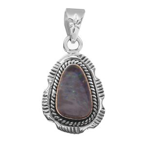 Australian Opal 1.25" 925 Sterling Silver Pendant (RS111-259)