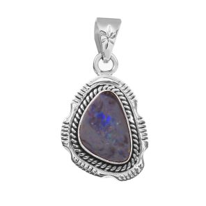 Australian Opal 1.25" 925 Sterling Silver Pendant (RS111-260)