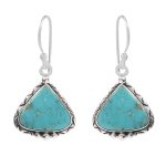 Arizona Turquoise 1.25â€³ 925 Sterling Silver Earring (RS17-221)