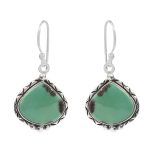 Arizona Turquoise 1.25â€³ 925 Sterling Silver Earring (RS17-222)