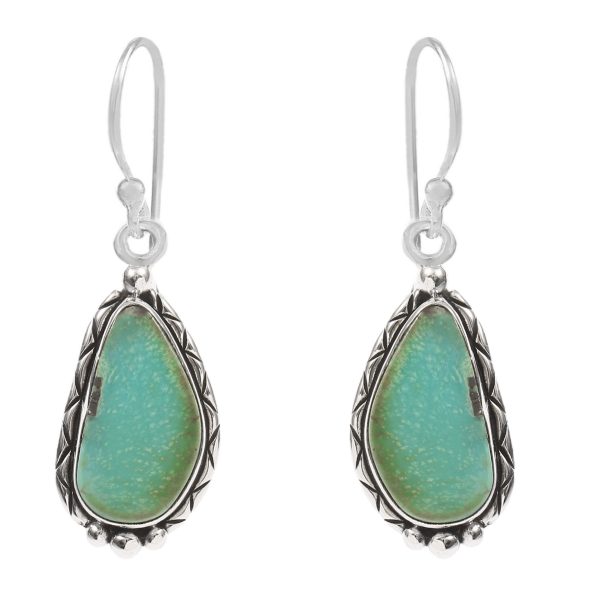 Arizona Turquoise 1.5â€³ 925 Sterling Silver Earring (RS17-225)