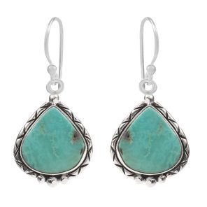 Arizona Turquoise 1.25â€³ 925 Sterling Silver Earring (RS17-242)