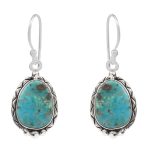 Arizona Turquoise 1.25″ 925 Sterling Silver Earring (RS17-230)