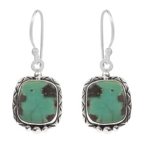 Arizona Turquoise 1.25â€³ 925 Sterling Silver Earring (RS17-231)