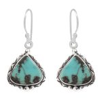 Arizona Turquoise 1.25″ 925 Sterling Silver Earring (RS17-236)