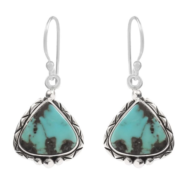 Arizona Turquoise 1.25â€³ 925 Sterling Silver Earring (RS17-236)
