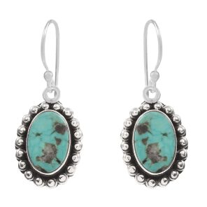 Arizona Turquoise 1.25â€³ 925 Sterling Silver Earring (RS17-275)