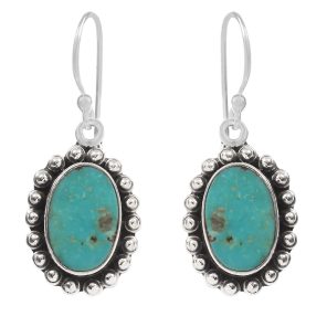 Arizona Turquoise 1.25â€³ 925 Sterling Silver Earring (RS17-276)