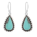 Arizona Turquoise 1.25â€³ 925 Sterling Silver Earring (RS17-277)