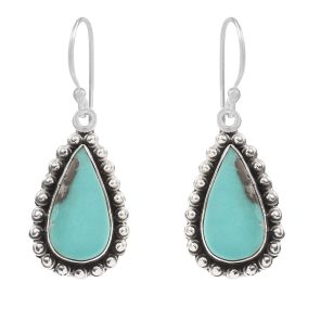 Arizona Turquoise 1.25â€³ 925 Sterling Silver Earring (RS17-277)
