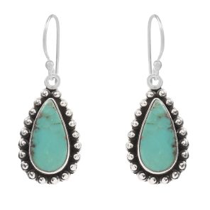 Arizona Turquoise 1.25â€³ 925 Sterling Silver Earring (RS17-278)