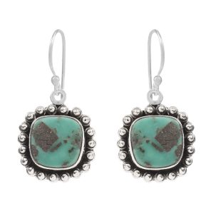 Arizona Turquoise 1.25â€³ 925 Sterling Silver Earring (RS17-279)