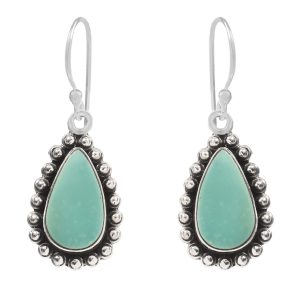 Arizona Turquoise 1.25â€³ 925 Sterling Silver Earring (RS17-280)