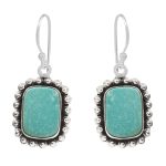 Arizona Turquoise 1.25â€³ 925 Sterling Silver Earring (RS17-281)