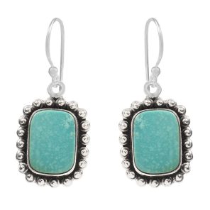 Arizona Turquoise 1.25â€³ 925 Sterling Silver Earring (RS17-281)