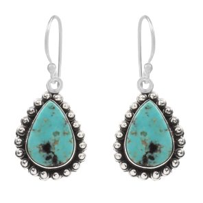 Arizona Turquoise 1.25â€³ 925 Sterling Silver Earring (RS17-282)