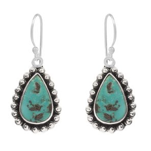 Arizona Turquoise 1.25â€³ 925 Sterling Silver Earring (RS17-283)
