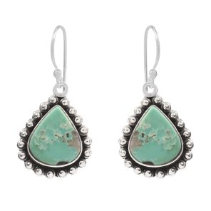 Arizona Turquoise 1.25â€³ 925 Sterling Silver Earring (RS17-284)