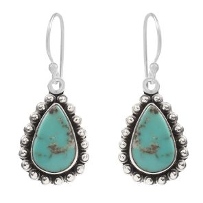 Arizona Turquoise 1.25â€³ 925 Sterling Silver Earring (RS17-286)