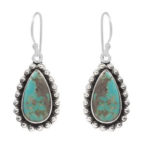 Arizona Turquoise 1.25â€³ 925 Sterling Silver Earring (RS17-287)
