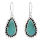 Arizona Turquoise 1.25â€³ 925 Sterling Silver Earring (RS17-288)