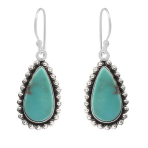 Arizona Turquoise 1.25â€³ 925 Sterling Silver Earring (RS17-288)