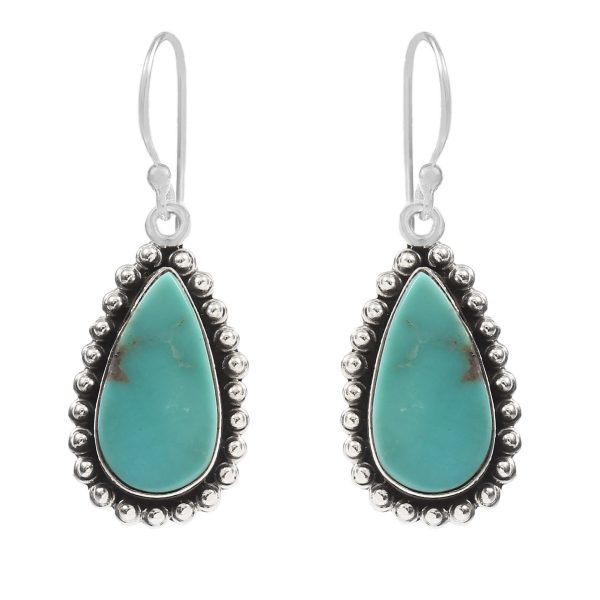 Arizona Turquoise 1.25â€³ 925 Sterling Silver Earring (RS17-288)