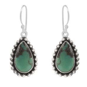Arizona Turquoise 1.25â€³ 925 Sterling Silver Earring (RS17-291)