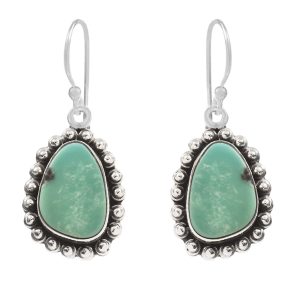 Arizona Turquoise 1.25â€³ 925 Sterling Silver Earring (RS17-292)