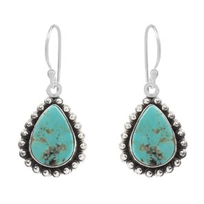 Arizona Turquoise 1.25â€³ 925 Sterling Silver Earring (RS17-295)