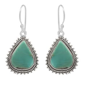 Arizona Turquoise 1.25â€³ 925 Sterling Silver Earring (RS17-246)