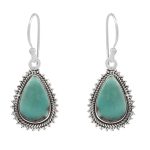 Arizona Turquoise 1.25â€³ 925 Sterling Silver Earring (RS17-252)