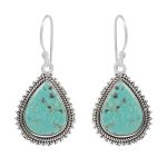Arizona Turquoise 1.25″ 925 Sterling Silver Earring (RS17-253)