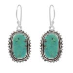 Arizona Turquoise 1.25â€³ 925 Sterling Silver Earring (RS17-258)