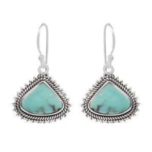Arizona Turquoise 1.25â€³ 925 Sterling Silver Earring (RS17-259)