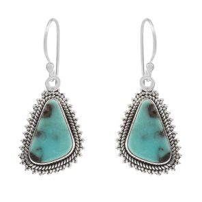 Arizona Turquoise 1.25â€³ 925 Sterling Silver Earring (RS17-269)