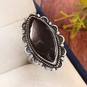 Pietersite Size US 8 925 Sterling Silver Ring (REXT3-26)