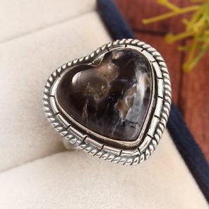 Pietersite Size US 9 925 Sterling Silver Ring (REXT3-44)
