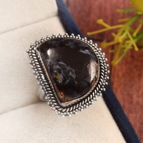 Pietersite Size US 8 925 Sterling Silver Ring (REXT3-30)