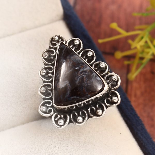 Pietersite Size US 7 925 Sterling Silver Ring (REXT3-24)