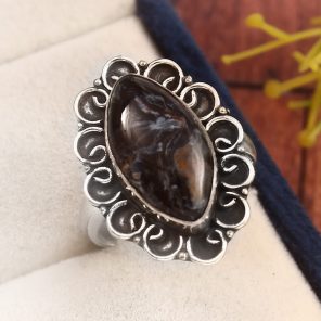 Pietersite Size US 8 925 Sterling Silver Ring (REXT3-31)