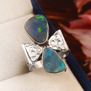 Australian Opal Southwest Style Size US 6 925 Sterling Silver Ring (RS111-194)