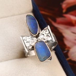 Australian Opal Southwest Style Size US 6 925 Sterling Silver Ring (RS111-195)
