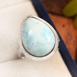 Larimar Size US 6 925 Sterling Silver Ring (RS17-205)