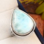 Larimar Size US 10 925 Sterling Silver Ring (RS17-212)