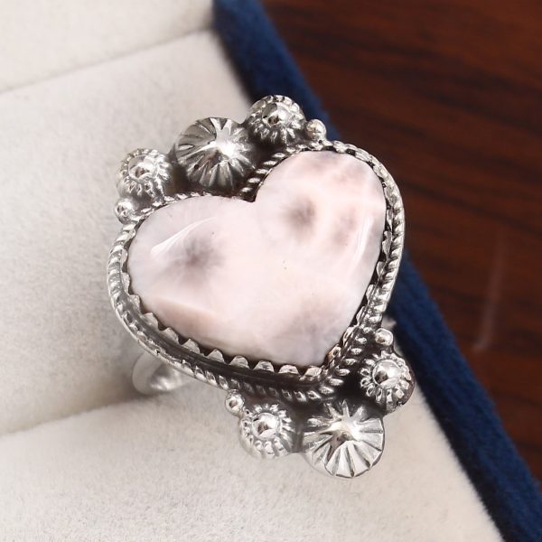 Natrolite (Pink Larimar) Size US 7 925 Sterling Silver Ring (RS17-138)