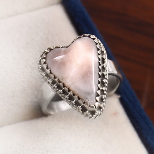Natrolite (Pink Larimar) Size US 6 925 Sterling Silver Ring (RS17-157)