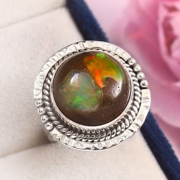 Cantera Opal Size US 7 925 Sterling Silver Ring (RS108-151)