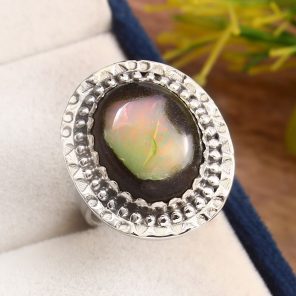 Cantera Opal Size US 7 925 Sterling Silver Ring (RS108-186)