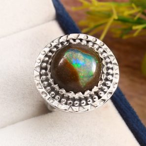 Cantera Opal Size US 7 925 Sterling Silver Ring (RS108-187)
